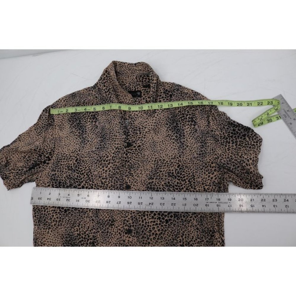 All saints shirt Mens XS Diffusion short sleeve animal print viscose lightweight - Picture 10 of 10